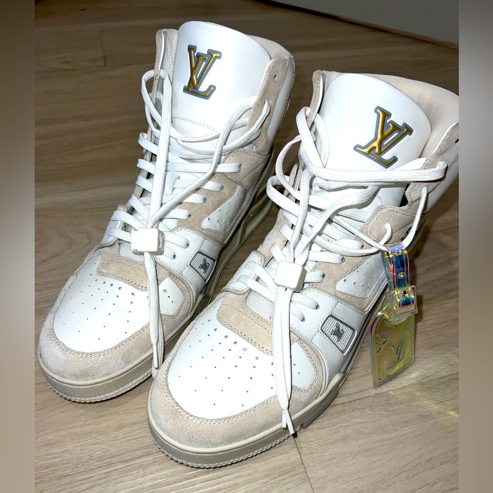 LV Trainer Sneaker Boot 508 White x Virgil